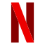 netflix logo(App built with React javascript framework)